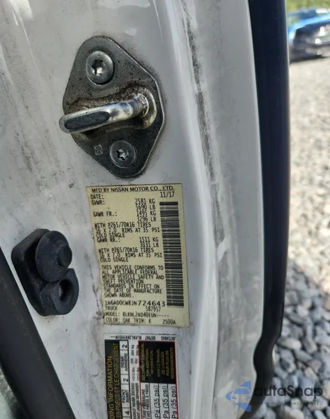 2018 Nissan Frontier Sv z USA, uszkodzony, nr VIN 1N6AD0CW8JN724643